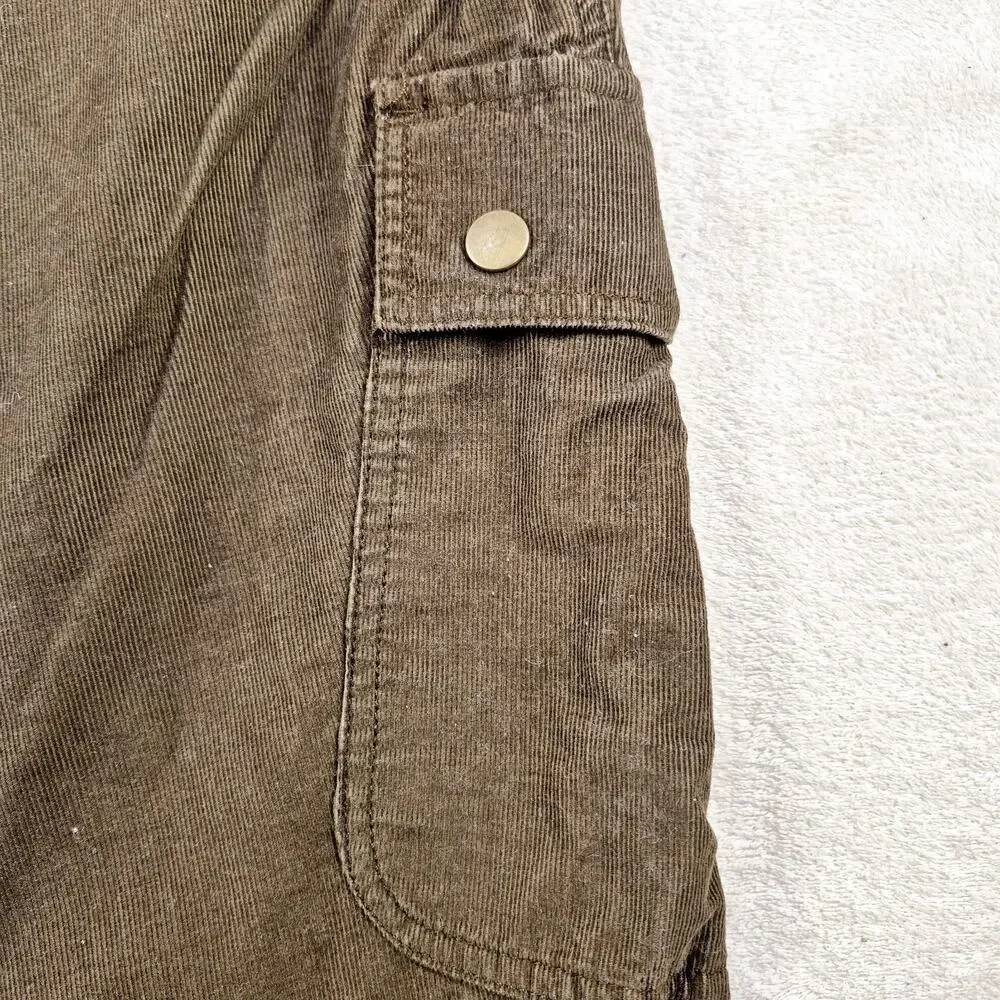 London Jean Women's Marisa Fit Corduroy Cargo Pants Brown Size 12